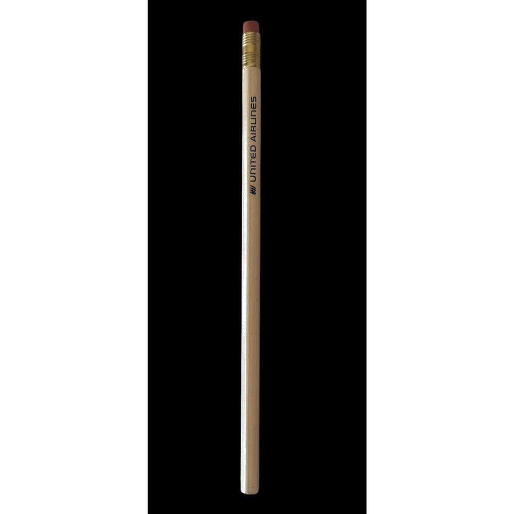 United Airlines Pencil White With Blue Letters Unsharpened New Old Stock Vintage